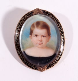 British Portrait Miniature of a Young Girl, Circa 1850