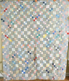 30's Four Patch Quilt Top