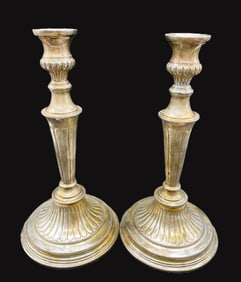 PAIR WILLIAM ADAMS ENGLAND CANDLESTICKS