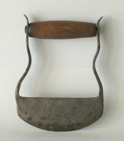 Antique Pennsylvania iron & wood food chopper.