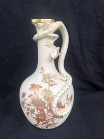 Royal Worcester Porcelain Dragon Handled Ewer