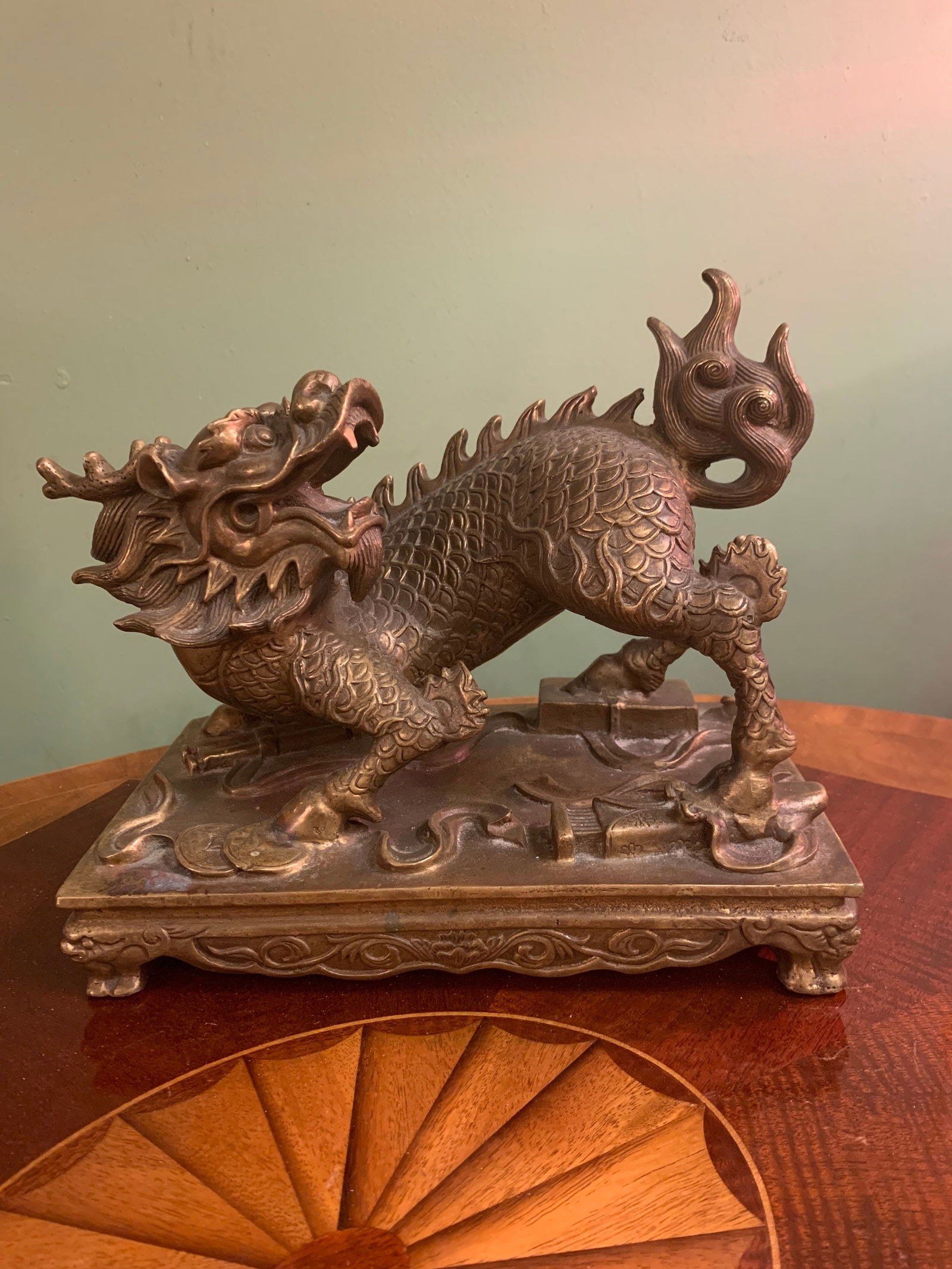 Antique Chinese Foo Dog Temple Statue (1 of 5)