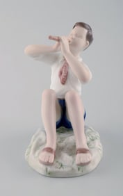 B & G / Bing & Grondahl - boy playing on flute - number 2344.