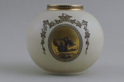 Royal Copenhagen porcelain vase from Hans Christian Andersen's fairy tale, "The Flying Trunk".