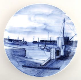 Lars Swane unique plate for Royal Copenhagen.