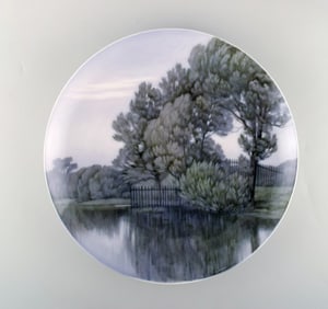 Large unique Royal Copenhagen dish by Stephan Ussing.