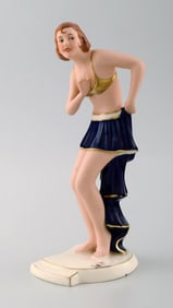 Art Deco Royal Dux Woman, Porcelain.