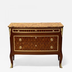 Louis XV Style, French Commode, Kingwood Inlay, Bronze, France, 19th C.