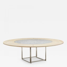Poul Kjaerholm, Fritz Hansen, Marble, Maple, Steel, PK-54 Dining Table, 2011