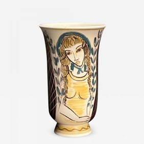 Carl-Harry Stålhane, Swedish Mid-Century Modern, Stoneware Vase, Sweden, 1943