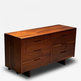 George Nakashima, Mid-Century Modern, Sap Walnut, Rare Dresser, USA, 1958