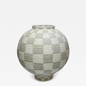Yoonjee Kwak, Contemporary, Monumental Ceramic Moon Jar, South Korean, 21st C.