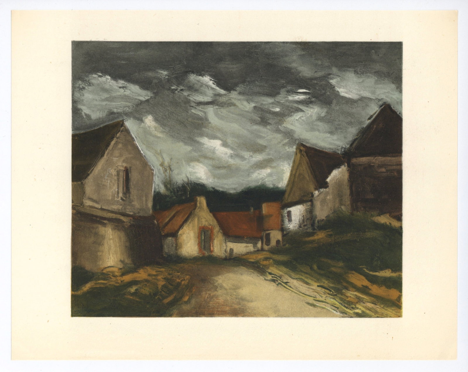 Maurice de Vlaminck lithograph "A Village in Sarthe" (1 of 1)