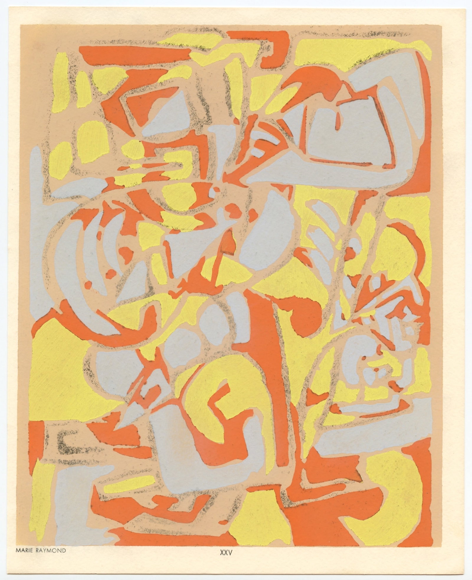 Marie Raymond pochoir | Temoignages pour l'art abstrait (1 of 1)