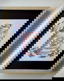 Chiara Bellini "Versace Comfort Pills" Original Hand Signed Print Ltd Ed | COA: Versace Comfort Pills by Chiara Bellini Series: Shopping Therapy Artist: Chiara Bellini Title: Chanel Comfort Pills Edition: Limited edition of 50 Size: 17x13in Framed Medium: Giclée print on hig