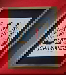 ALEXANDER DULAC | CHANEL Hand Signed Authentic Print Edition of 10 COA: My art is a celebration of the grandeur and splendor of the 21st century. Through my portraits, I seek to immortalize those who not only define but also inspire aspiration and luxury in our contempora