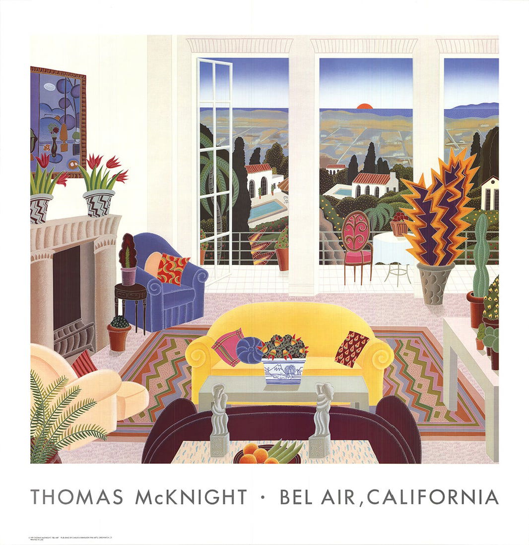 Thomas McKnight - Bel Air, California - 1991 Offset Lithograph 27" x 26.25" (1 of 4)