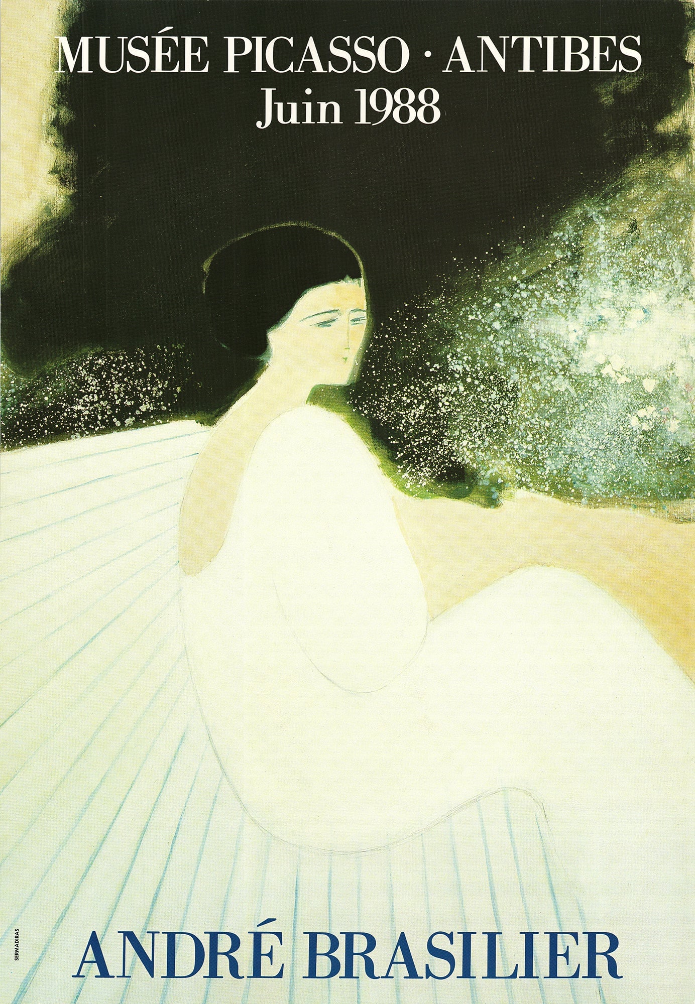 Andre Brasilier - Musee Picasso, Antibes - 1988 Offset Lithograph 26.75" x 18.5": Musee Picasso, Antibes by Andre Brasilier, 1988 Unsigned Offset Lithograph. Paper size is 26.75 x 18.5 inches, with an image size of 26.75 x 18.5 inches. The Offset Lithograph is from an unknown editi