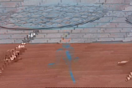 Contemporary Oval Glass Top with Aluminum Base Side Table