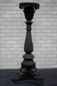 Antique Neoclassical Italian Bronze Torchiere Pedestal