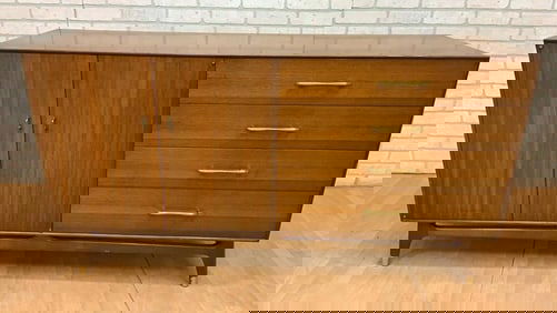 Mid Century Modern RWAY Walnut Credenza