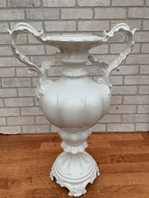 Italian Azzolin Brothers Capodimonte Vase with Handles