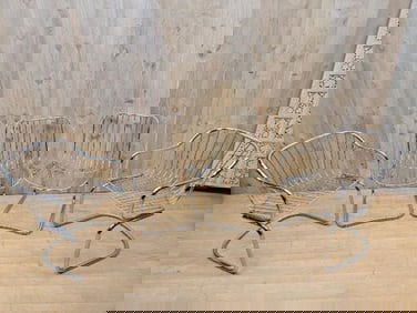 Mid Century Modern Chrome Tubular Mod Cantilever Dining Chairs by Gastone Rinaldi for Rima - Set of