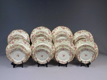 Limoges France Bawo Dotter Elite DINNER SET Salad Bread Plate ROSES