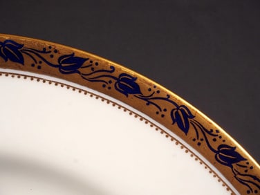 Copeland Spode China DINNER PLATE ANTIQUE 1910-1916 Cobalt Gold Blue R3943