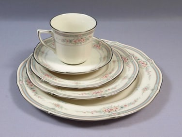 VINTAGE NORITAKE ROTHSCHILD PLACAE Setting Plate Silver Platinum NEW