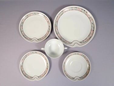 Super Rare Kaiser Tivoli Domino West Germany Plate Soup Bowl Place Setting