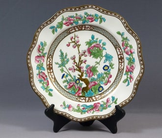 Coalport Indian Tree SCALLOPED DINNER Plate Made in England 10 1/2" England