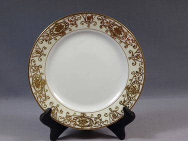 NORITAKE 175 Christmas Ball Luncheon Plate ANTIQUE 1920 Hand painted Old Mark