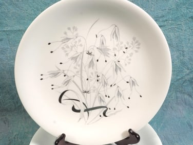 Classic Wedgwood Wild Oats W4166 Dinner Plate Platinum Silver VINTAGE