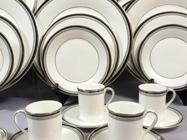 ROYAL DOULTON SARABANDE Dinner SET Salad Plate Espresso cup H5023 Vintage Silver