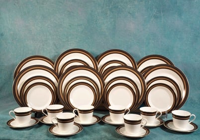 NEW ROYAL DOULTON Cadenza Dinner SET for 8 cups Plates Salad Bread