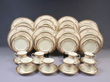 NORITAKE Pacific Majesty DINNER SET Plates Coffee Cup Tea Bread Salad 9771 Gold