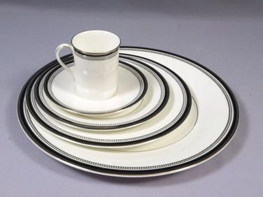 ROYAL DOULTON SARABANDE Place Setting Dinner Salad Plate cup H5023 Silver