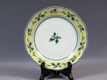 Hutschenreuther Medley Valdemossa 7 1/2" Salad Dessert Plate Yellow Band Blue