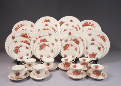 Royal Albert Centennial Rose Dinner Set Salad Cup Plate England