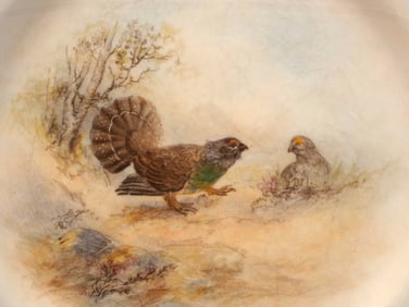 Royal Worcester SIGNED Dinner Plate Handpainted Game Birds Capercailzie Maybury