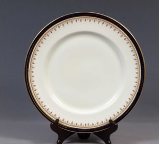 Aynsley LEIGHTON Cobalt Cobalt Blue Gold DINNER Plate 1646 England