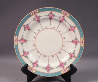 MINTON PERSIAN ROSE ANTIQUE Dinner CABINET Plate Older Turquoise B838 Aqua