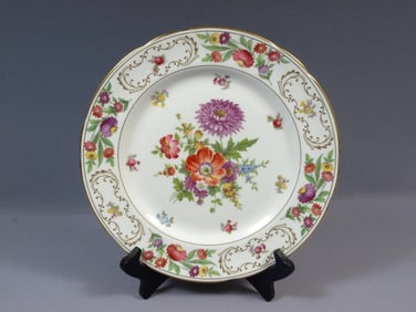 HAMMERSLEY DRESDEN SPRAYS Dinner Plate Gold RARE Bone China England 10 7/8"