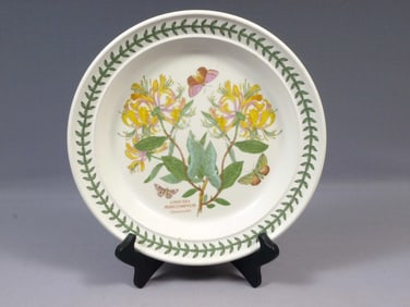 Portmeirion Botanic Garden Honeysuckle Periclymenum Lonicera Dinner plate VTG