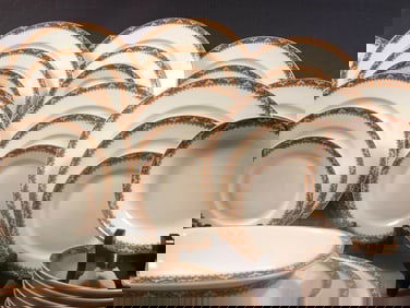 Limoges T&V Tressemann & Vogt France Dinner Set for 10 Plates Bowl Platter