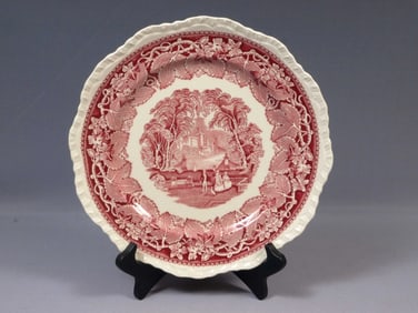 Mason's VISTA Red Large Dinner Plate Ironstone England