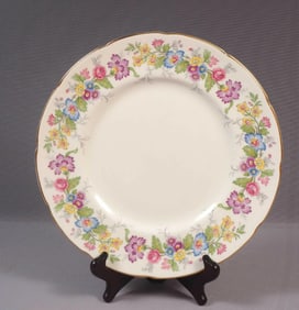 VINTAGE Coalport MAYTIME Dinner Plate England Pink Blue