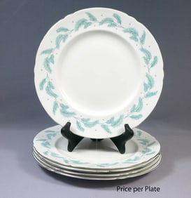 Shelley SERENITY DINNER PLATE 13791 Platinum Silver Rim Vintage England