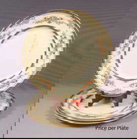 Minton Stanwood Gold Rim Dinner Plate EXCELLENT England